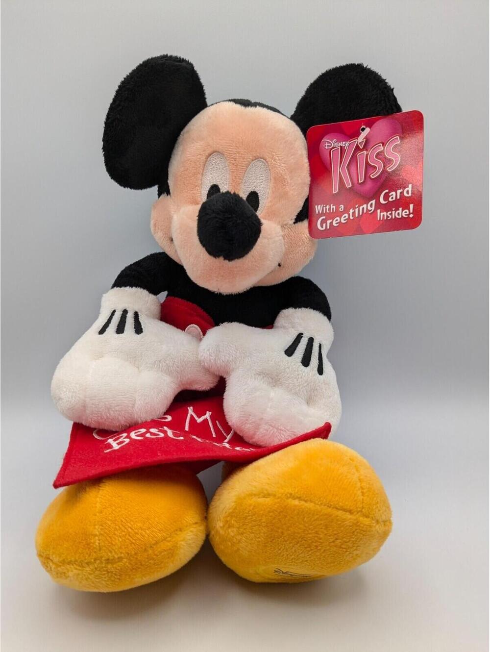 Disney Store Exclusive 14" Kiss Mickey Plush "To My Best Friend"